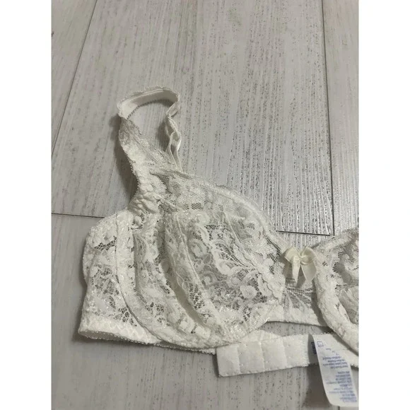 NWT Vintage Warner's Lace Charmers Bra Sz 34B White Lace Unlined 2512 - Picture 2 of 5